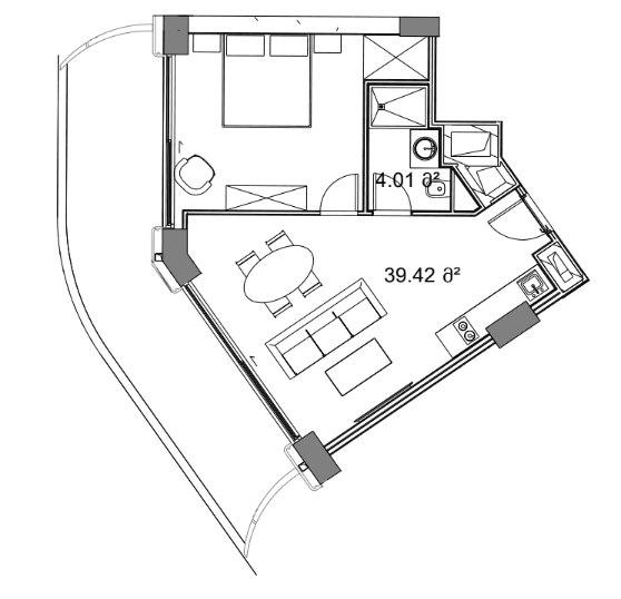 1-комн., 70.2 м²