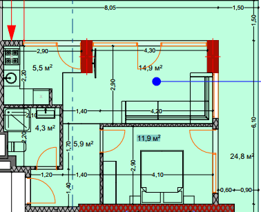2-комн., 68.7 м²