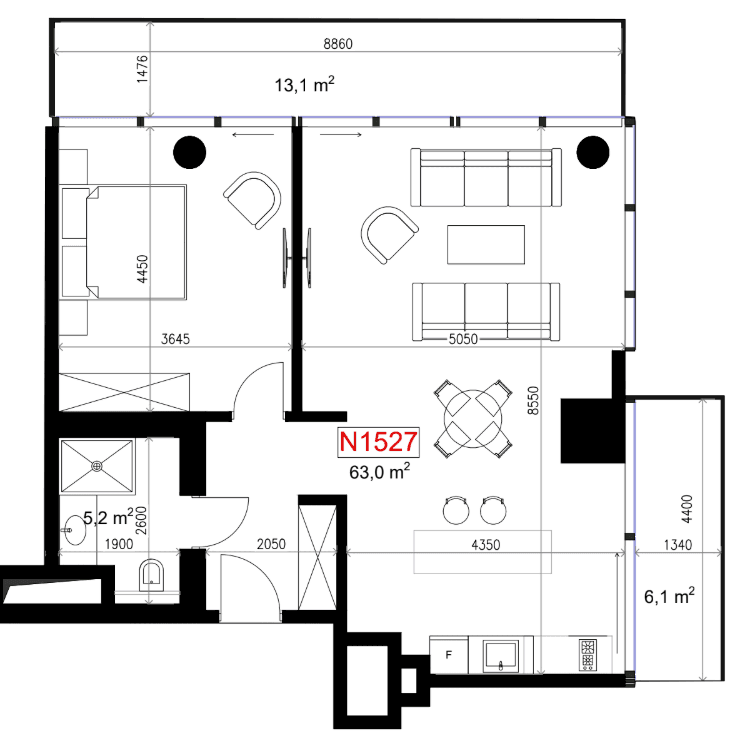 Студия, 87.4 м²