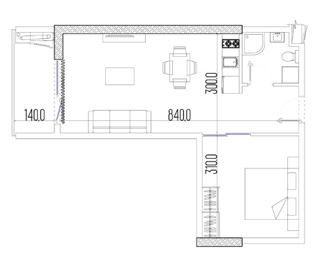 2-комн., 40 м²