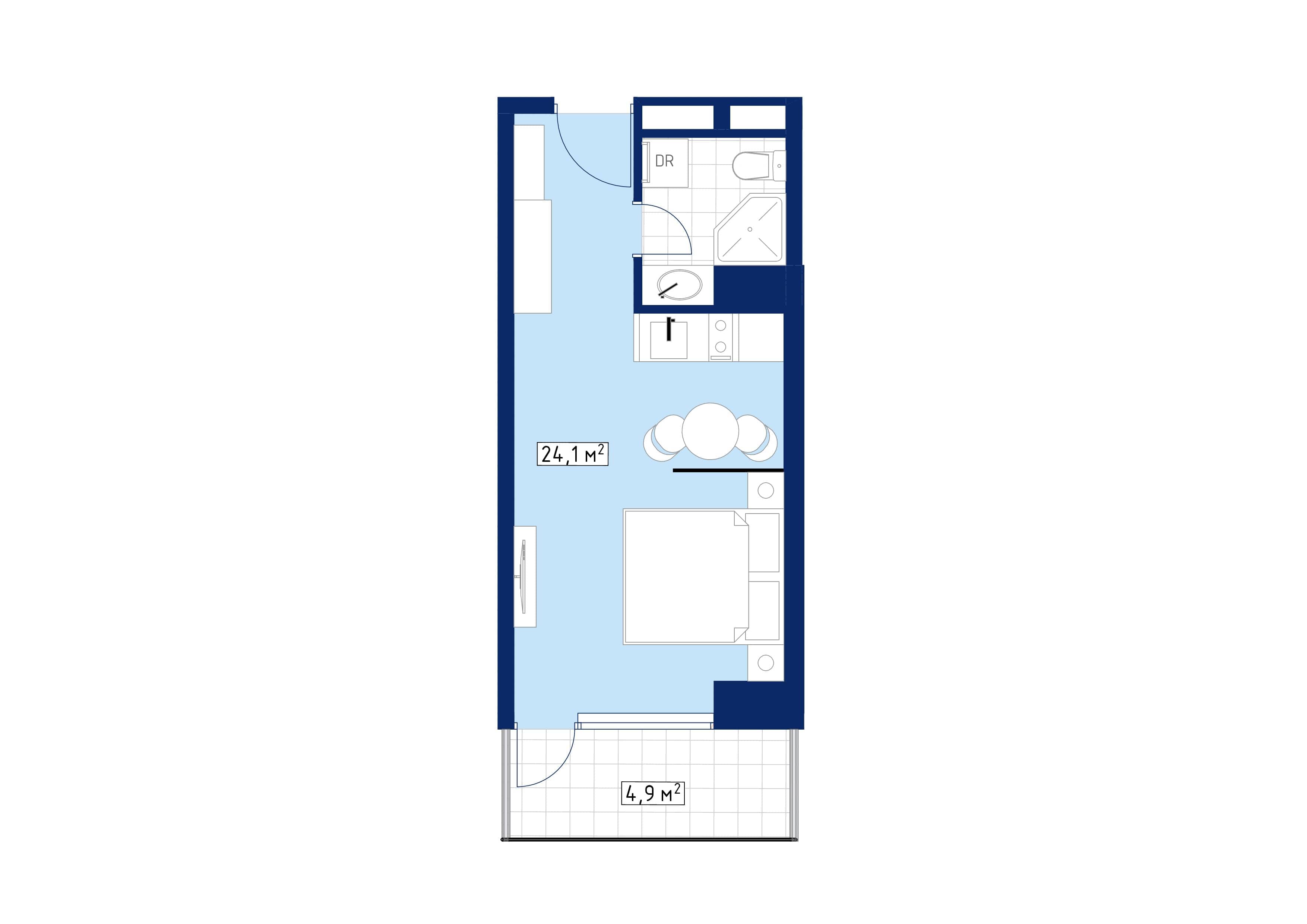 Студия, 32 м²