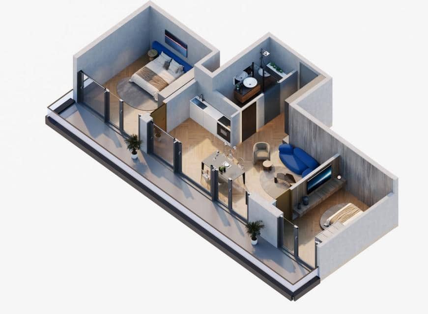 2-комн., 74.8 м²