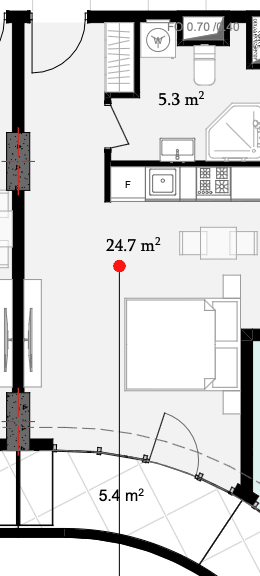 单间, 35.4 m²