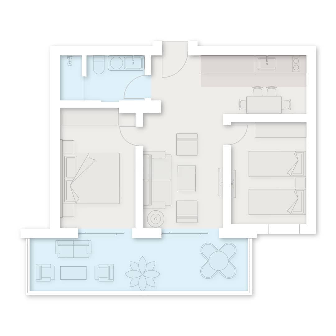 3-комн., 70.2 м²