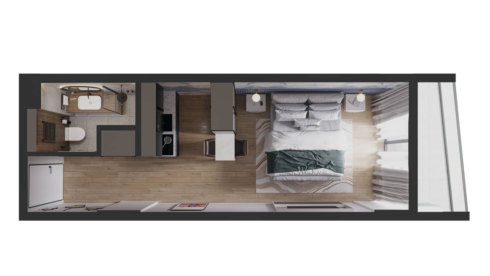 Studio, 30.6 m²