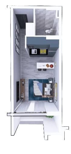 Студия, 33.4 м²