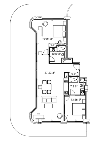 2-room, 195.9 m²
