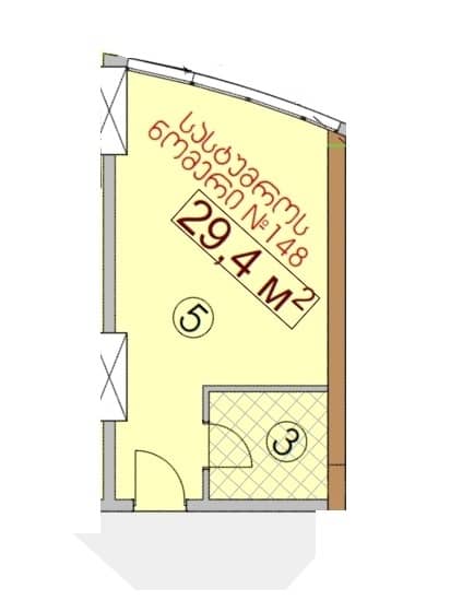סטודיו, 29.4 מ״ר