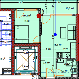 1-room, 48.1 m²