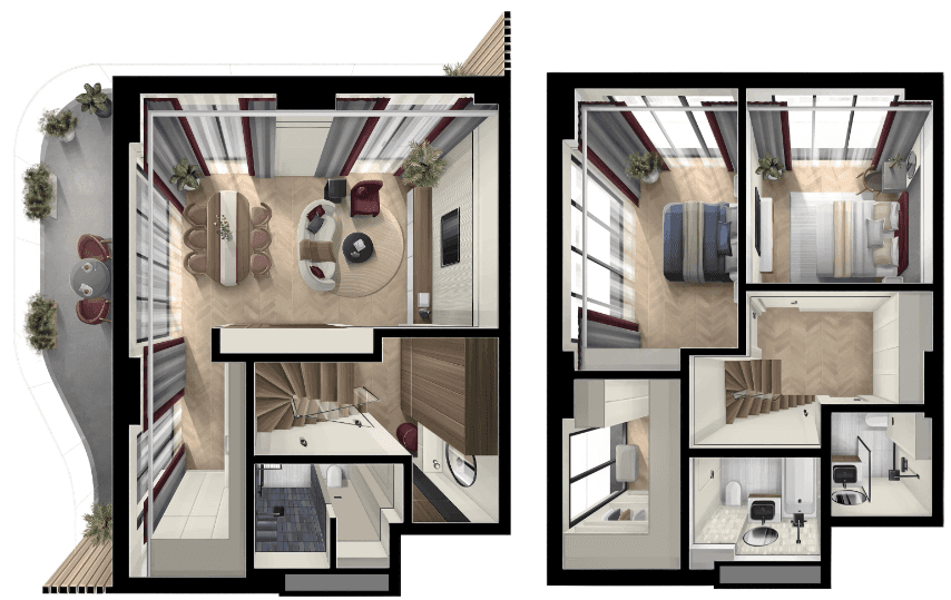 两居室, 147.6 m²