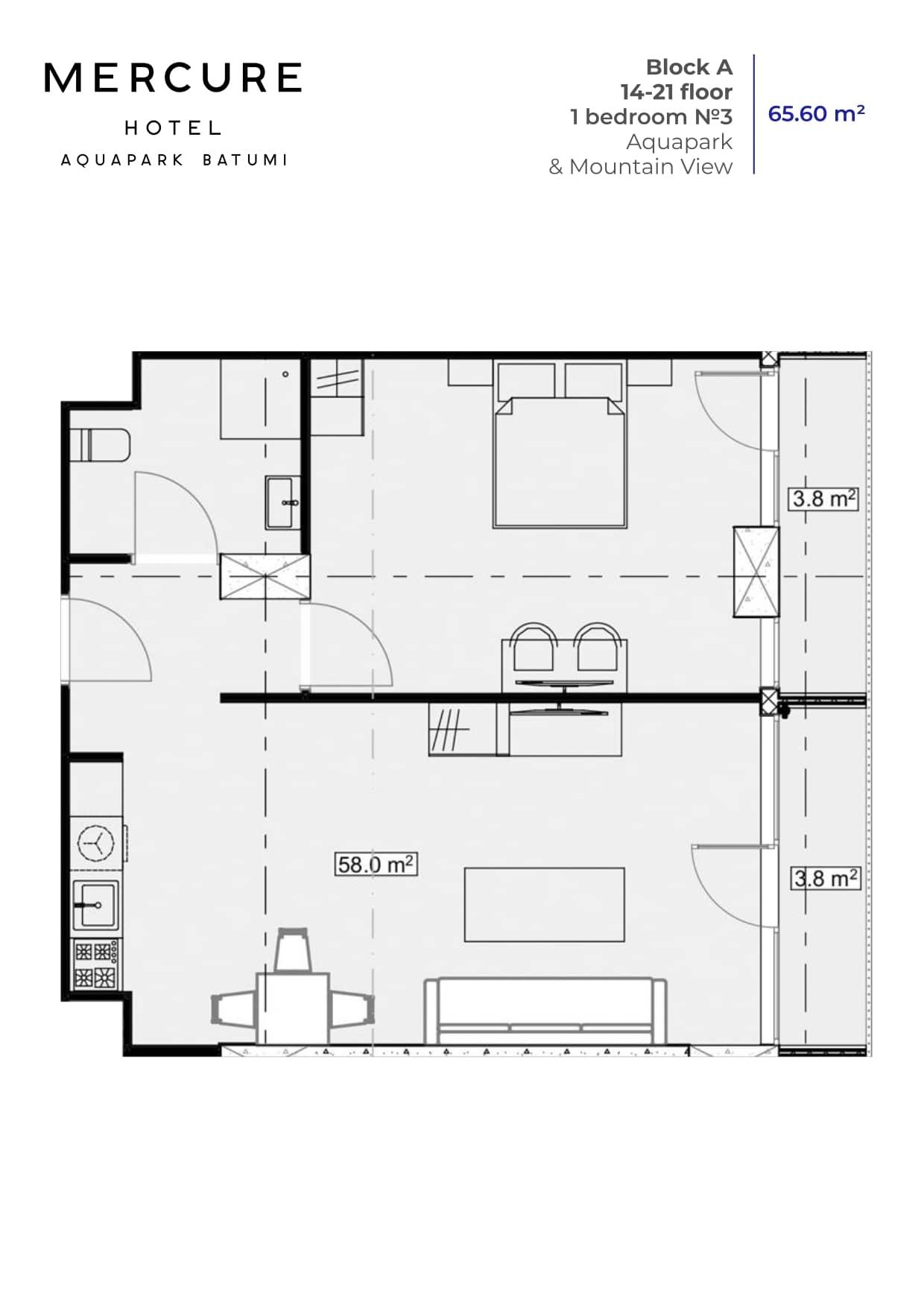 Studio, 65.6 m²