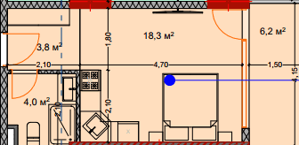 Студия, 32.7 м²