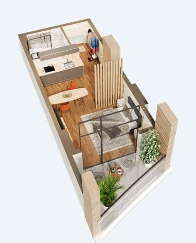 Студия, 36.4 м²