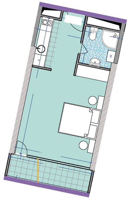 Студия, 34.9 м²