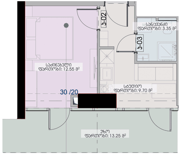 1-комн., 38.9 м²