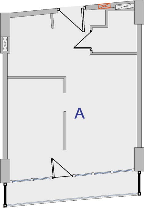 一居室, 43 m²