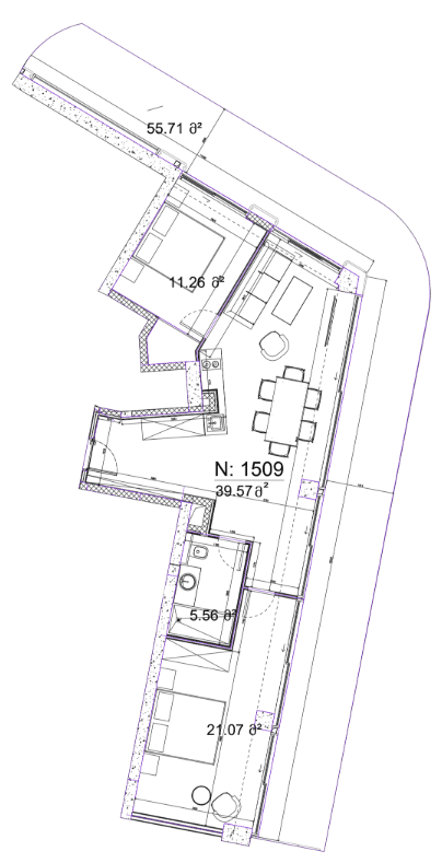两居室, 133.2 m²