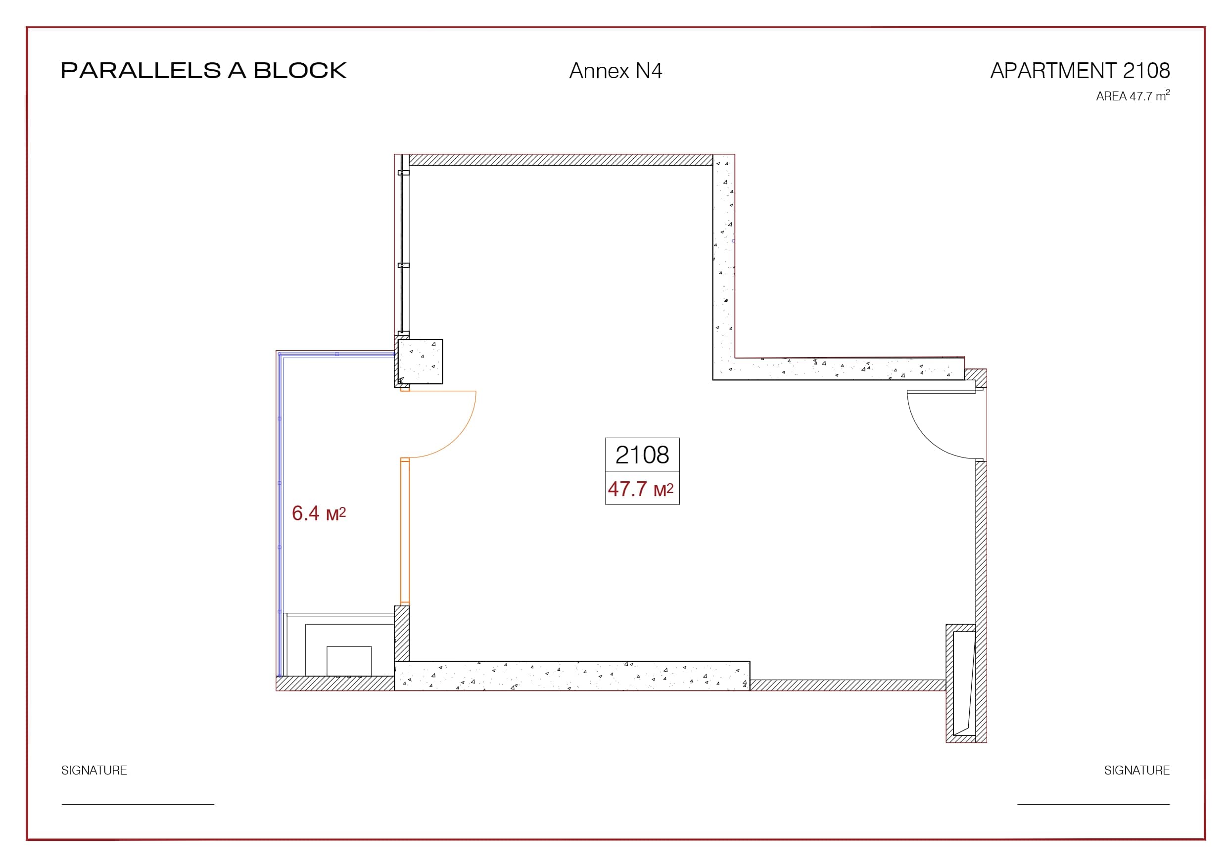 1-room, 47.7 m²