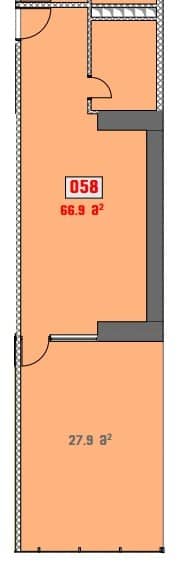 סטודיו, 66.9 מ״ר