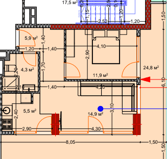 2-комн., 68.7 м²