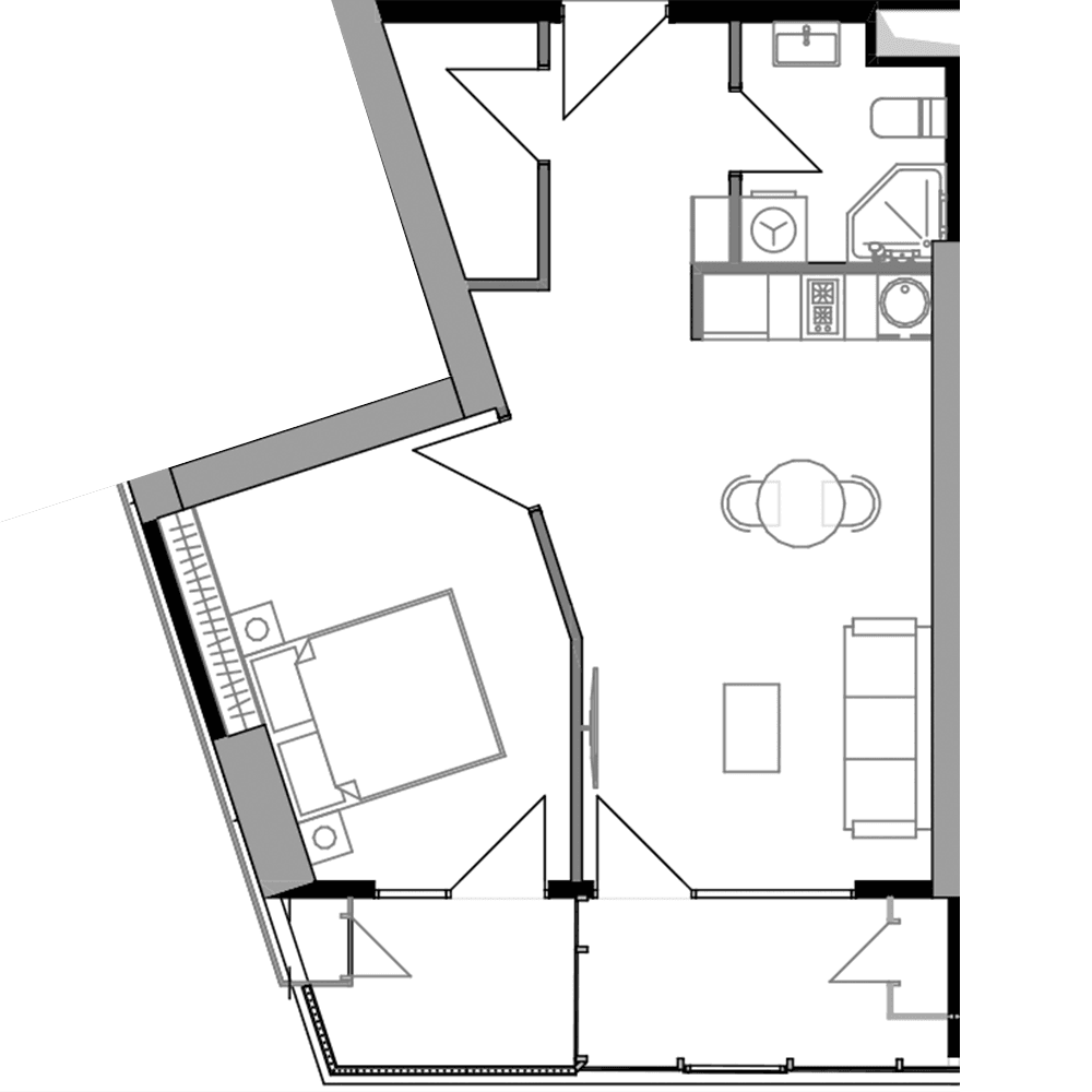 1-комн., 52.6 м²