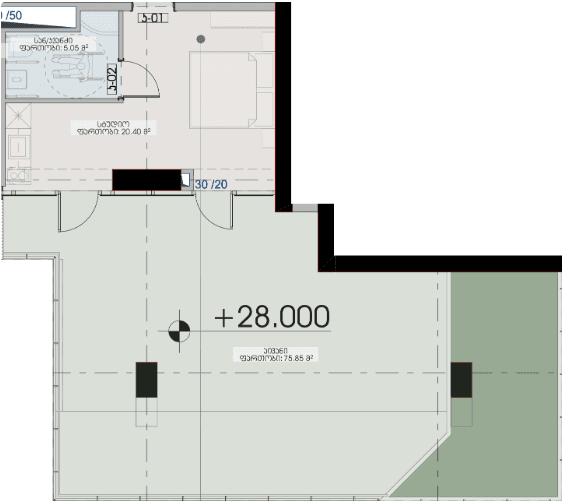 Студия, 101.3 м²
