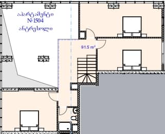 3-ოთახიანი, 286.7 მ²
