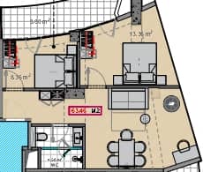 2-комн., 63.5 м²