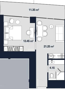 1-комн., 50.2 м²