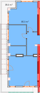 两居室, 115.6 m²