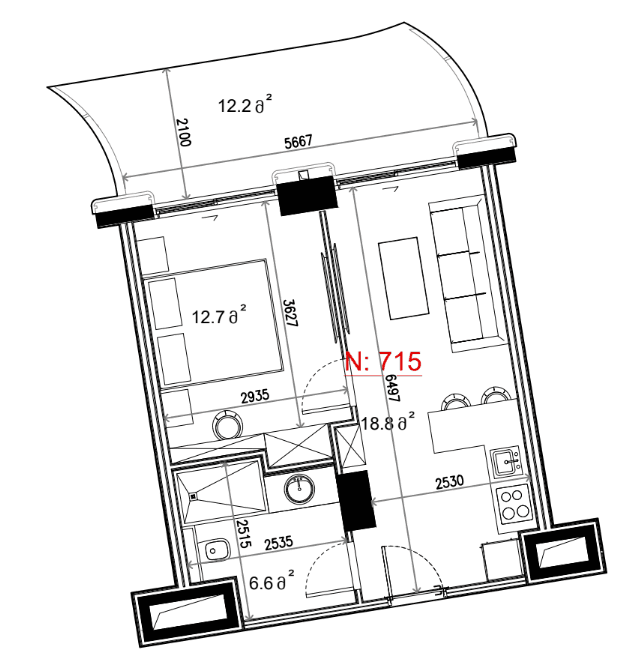 1-комн., 50.3 м²