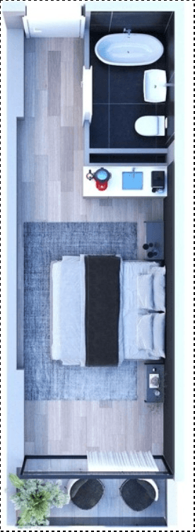 1-room, 31 m²