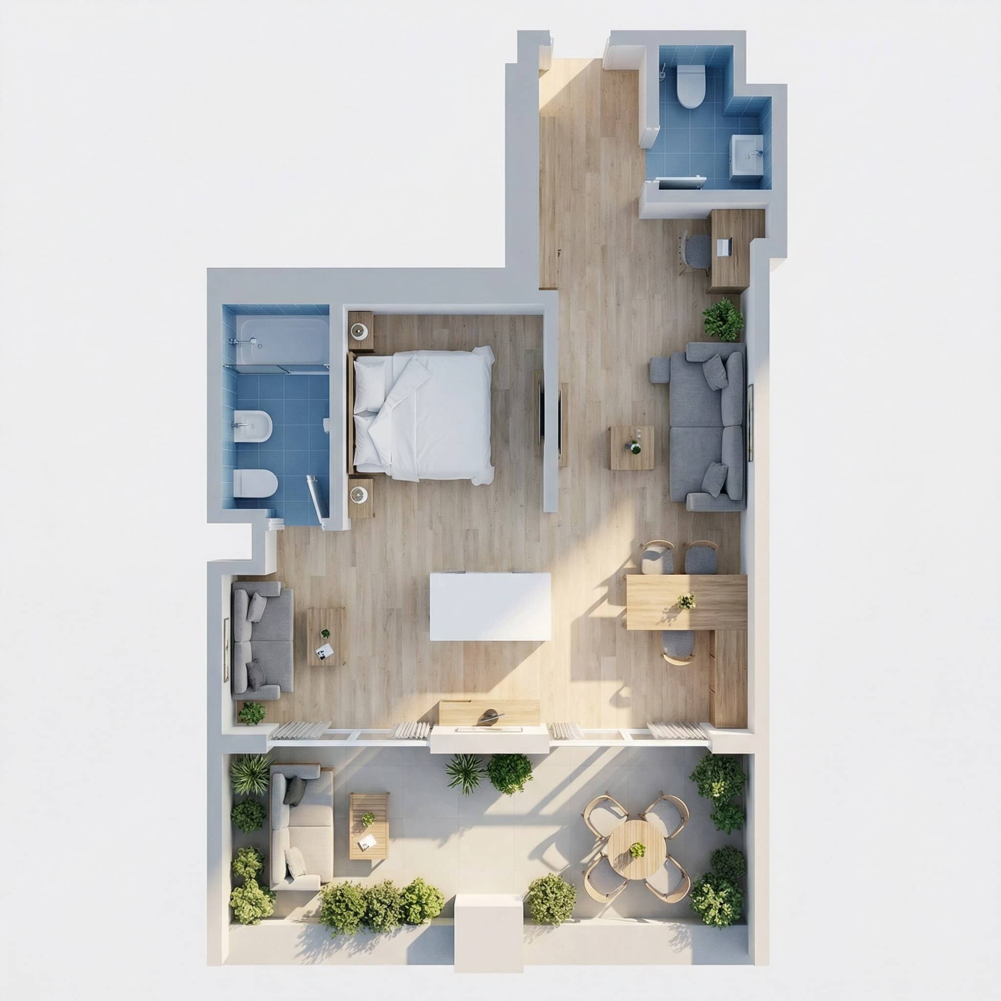 酒店客房, 66.1 m²