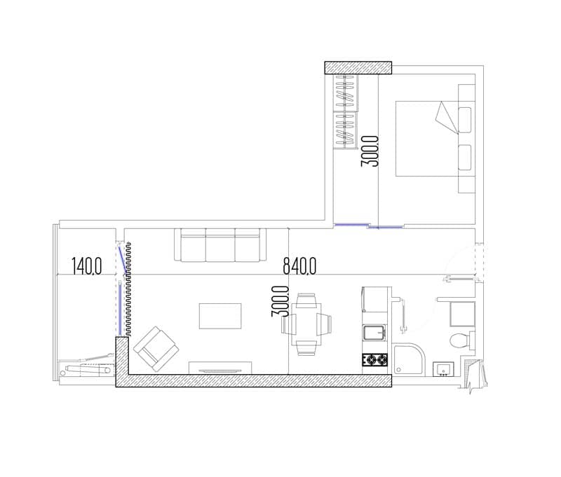 2-комн., 40 м²