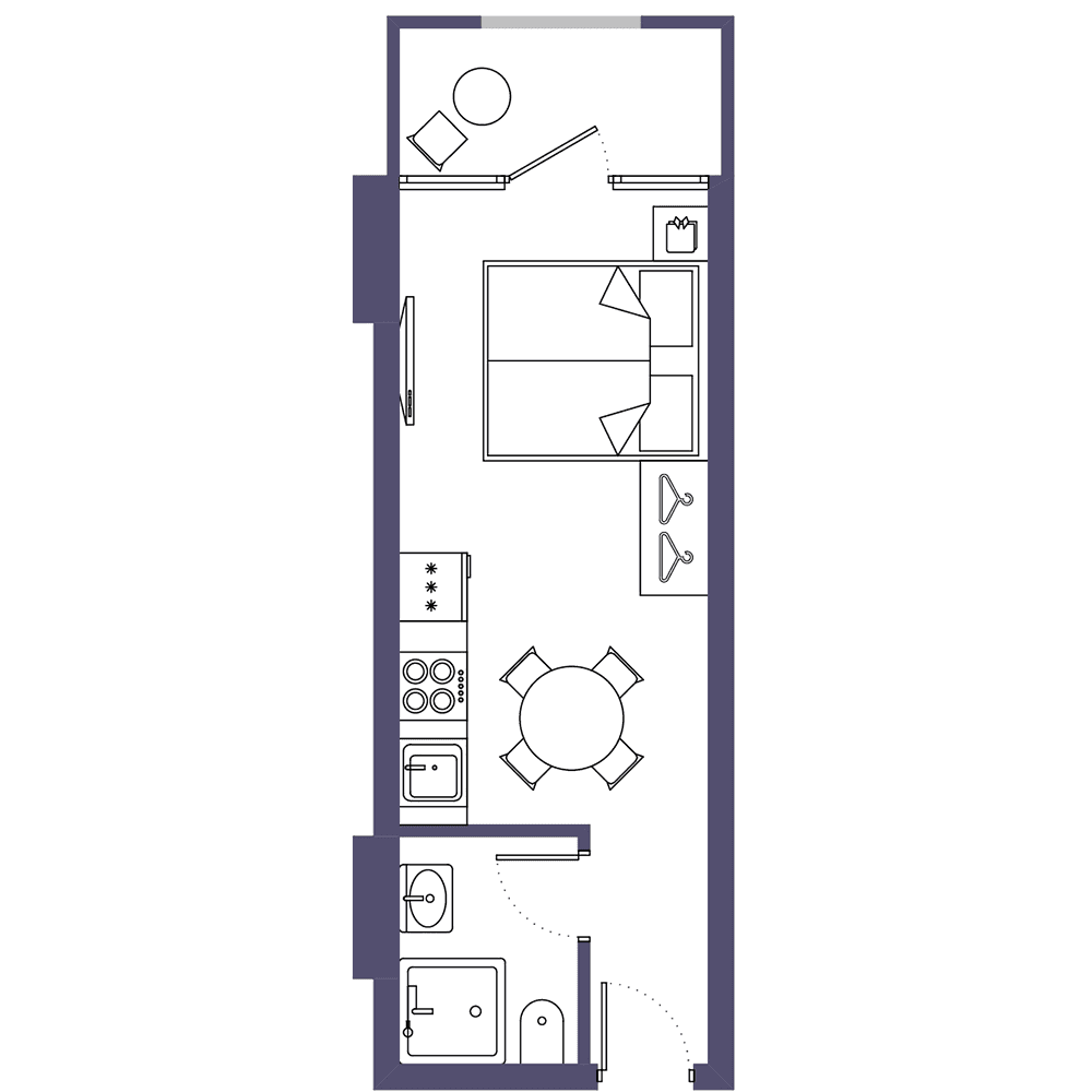 Студия, 25 м²